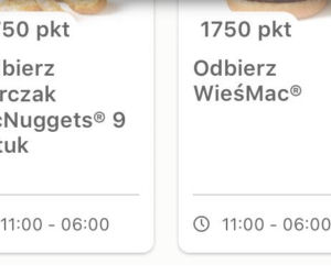 Darmowe jedzenie w McDonald's! Ile trzeba uzbierać punktów?