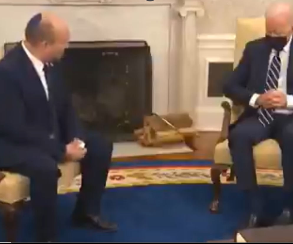 Joe Biden zasnął podczas ważnego spotkania z premierem Izraela? Nagranie podbija internet [WIDEO]