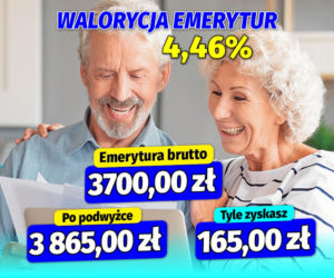Waloryzacja emerytur 4,46%