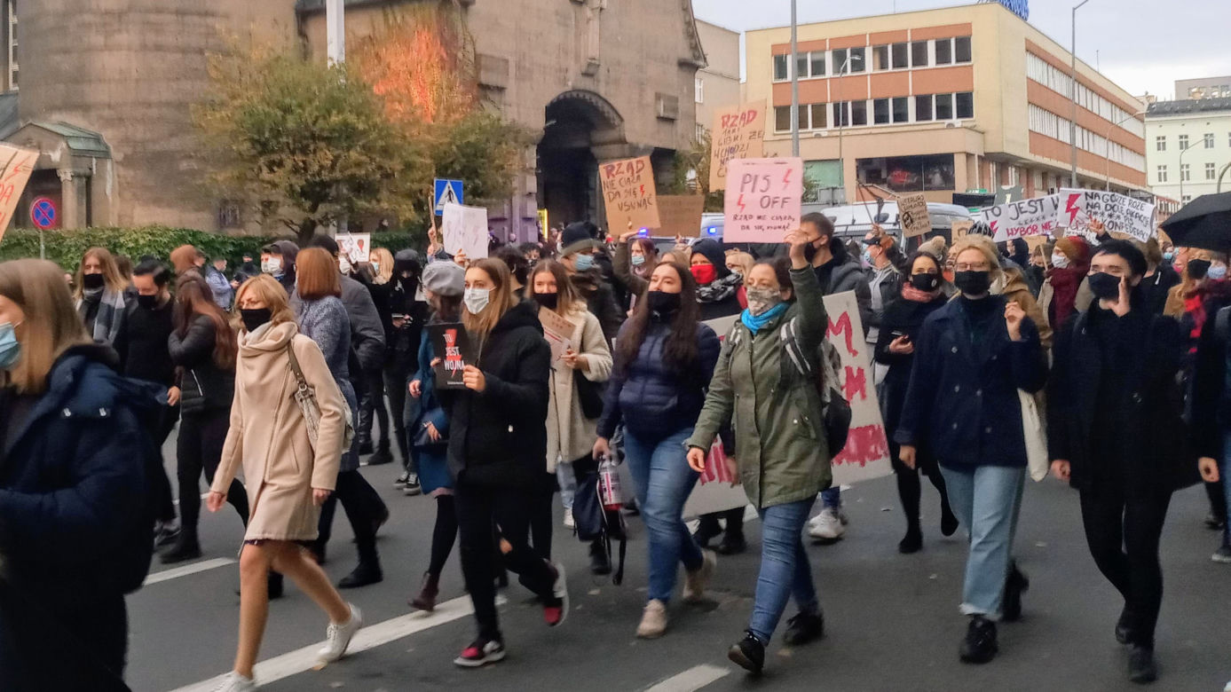 Protest kobiet w Szczecinie 27.10.2020