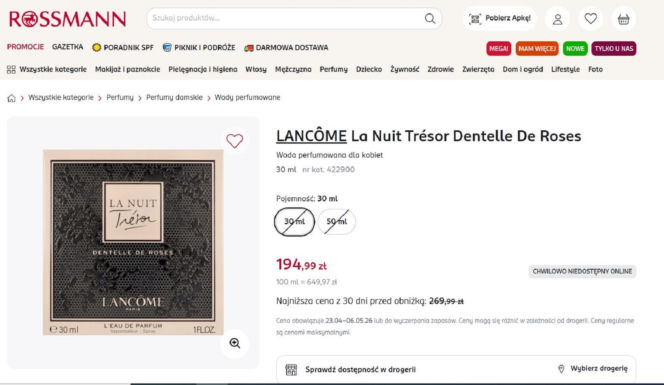 Kultowe perfumy Lancôme na promocji w Rossmannie. Ten klasyk pasuje na każdą okazję