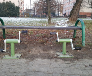 Siłownia plenerowa przy bulwarze Rysiów
