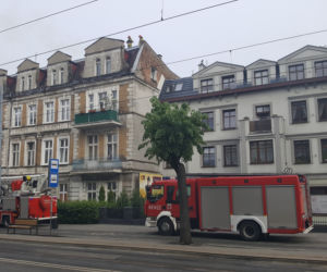 Duże zadymienie na ulicy Legionów w Grudziądzu. Prawdopodobnie przez pożar w kominie