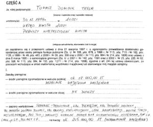 7 Oświadczenie majątkowe wiceprezydenta Tomasza Treli