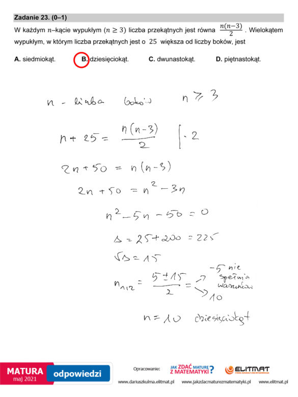 Matura 2021, matematyka poziom podstawowy. Odpowiedzi eksperta
