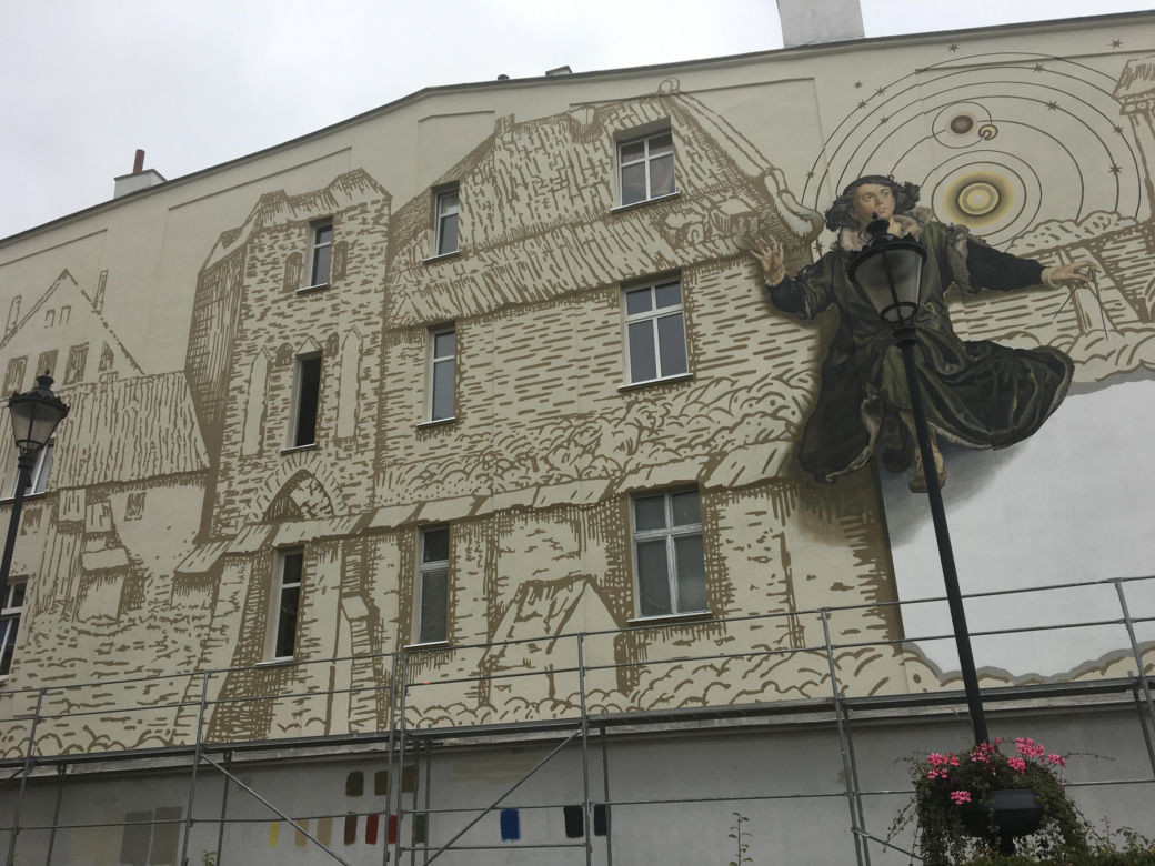 Mural Mikołaja Kopernika w Grudziądzu