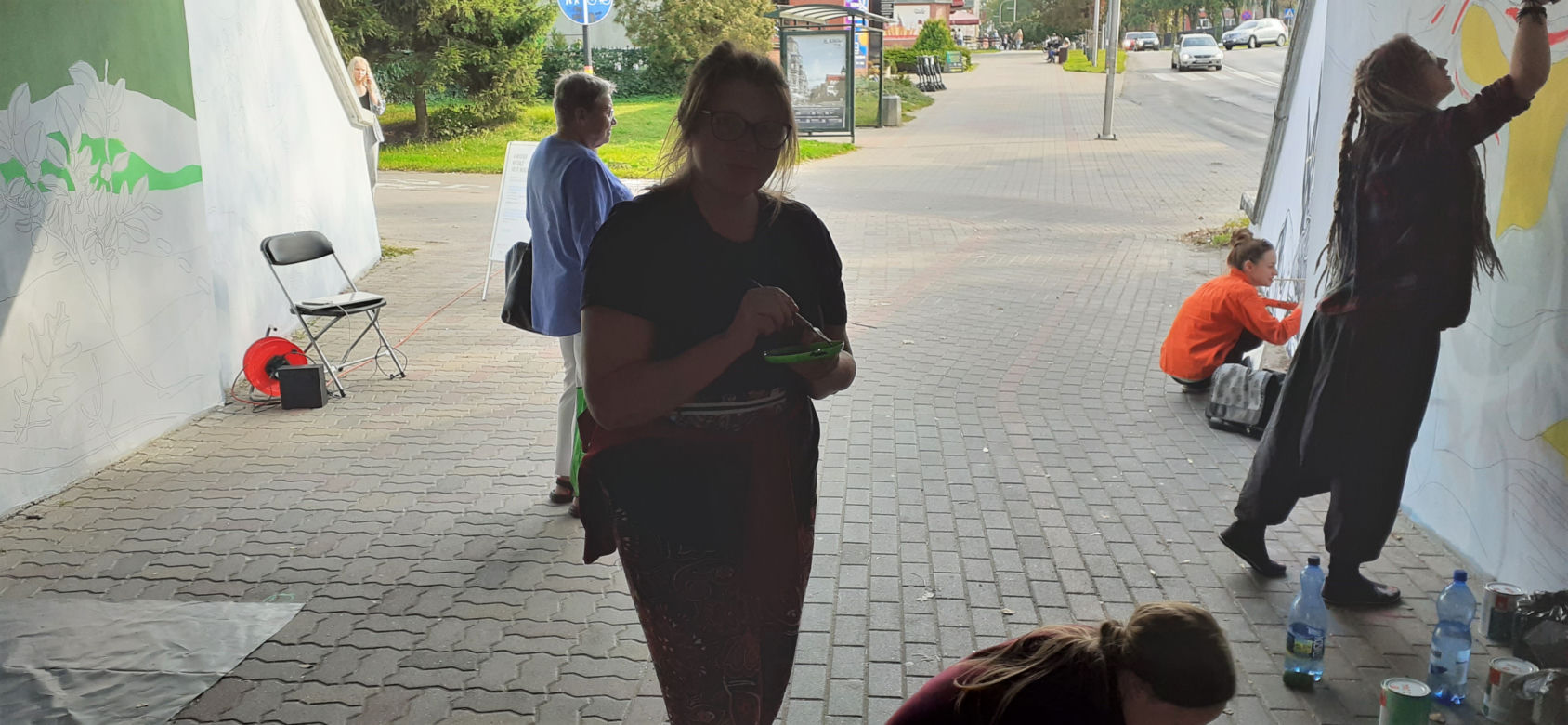 Sprawdzamy jak idzie tworzenie muralu w Iławie
