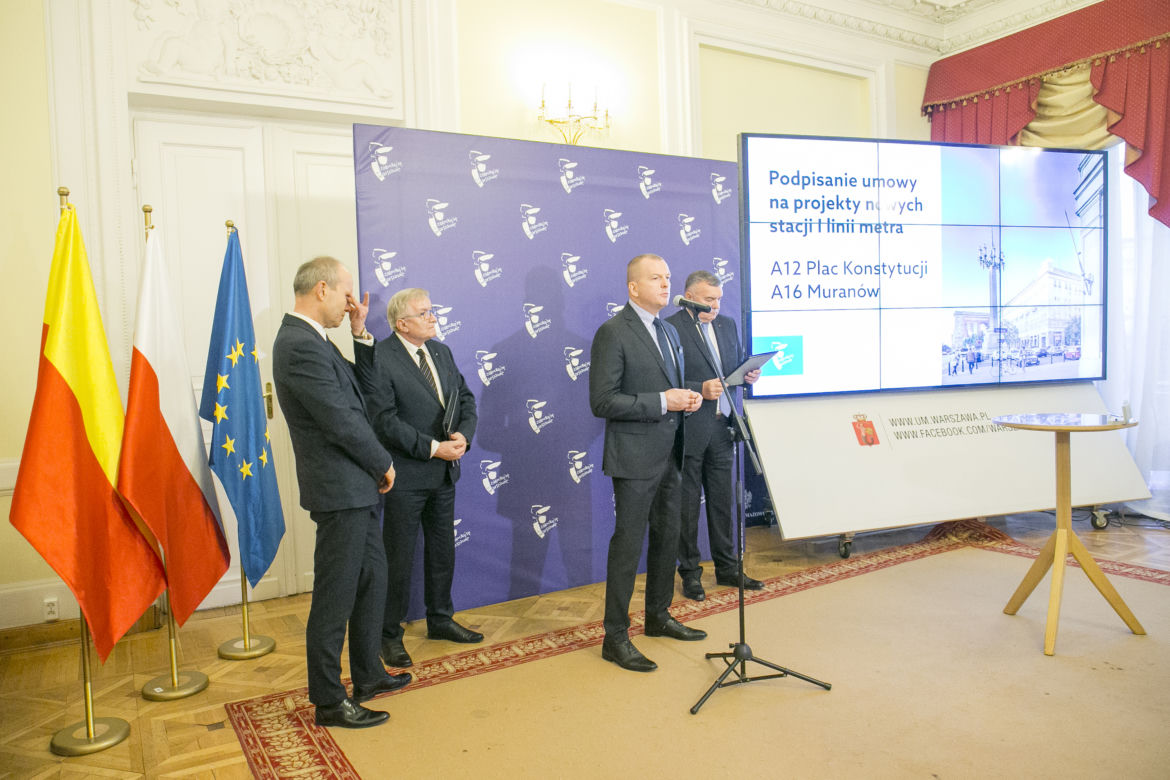 Podpisanie umowy na projekt budowy dwóch stacji na pierwszej linii metra