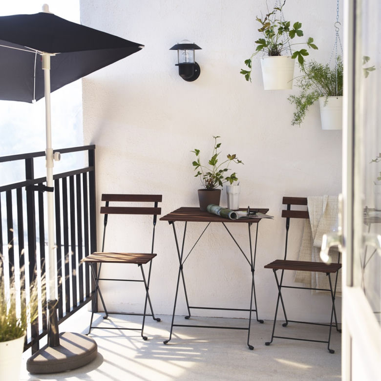 Składane meble na mały balkon
