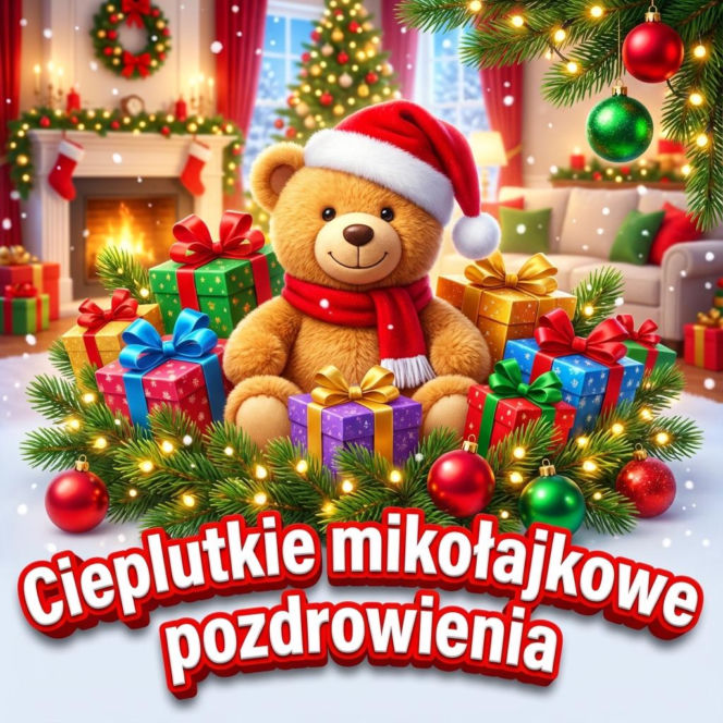 Kartka z życzeniami na Mikołaja