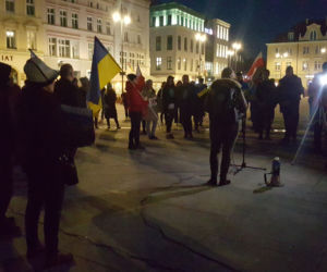 Bydgoszcz. Protest przeciwko wojnie w Ukrainie