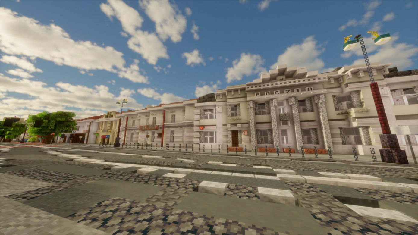 Siedlce odwzorowane w świecie Minecraft! Builder Foxirek stworzył w grze Ratusz pod Jackiem, zabytkowy budynek poczty, Pałac Ogińskich i Kościół św. Stanisława