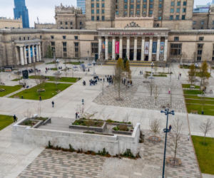 Nowe Centrum Warszawy zimą