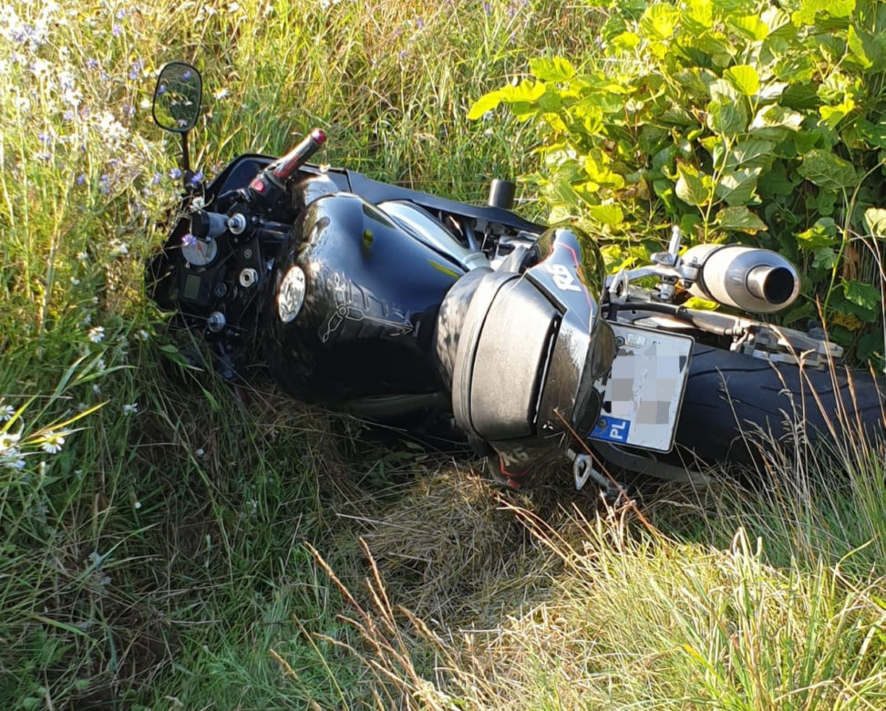 Wypadek motocyklisty w gminie Kozłowo