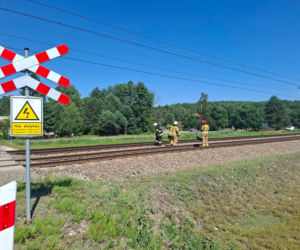 Wypadek na przejeździe kolejowym w Wąchocku
