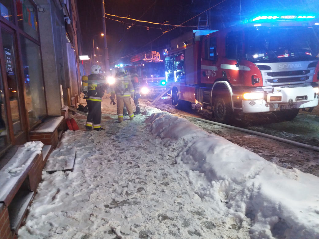 Pożar mieszkania na Wybickiego w Grudziądzu