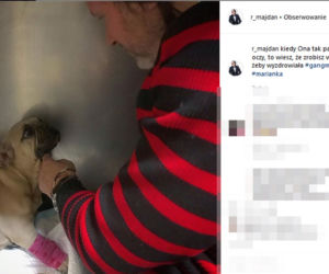 Rozenek odwiedziła pieska w szpitalu