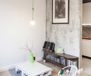 Projekt salonu w stylu industrialnym