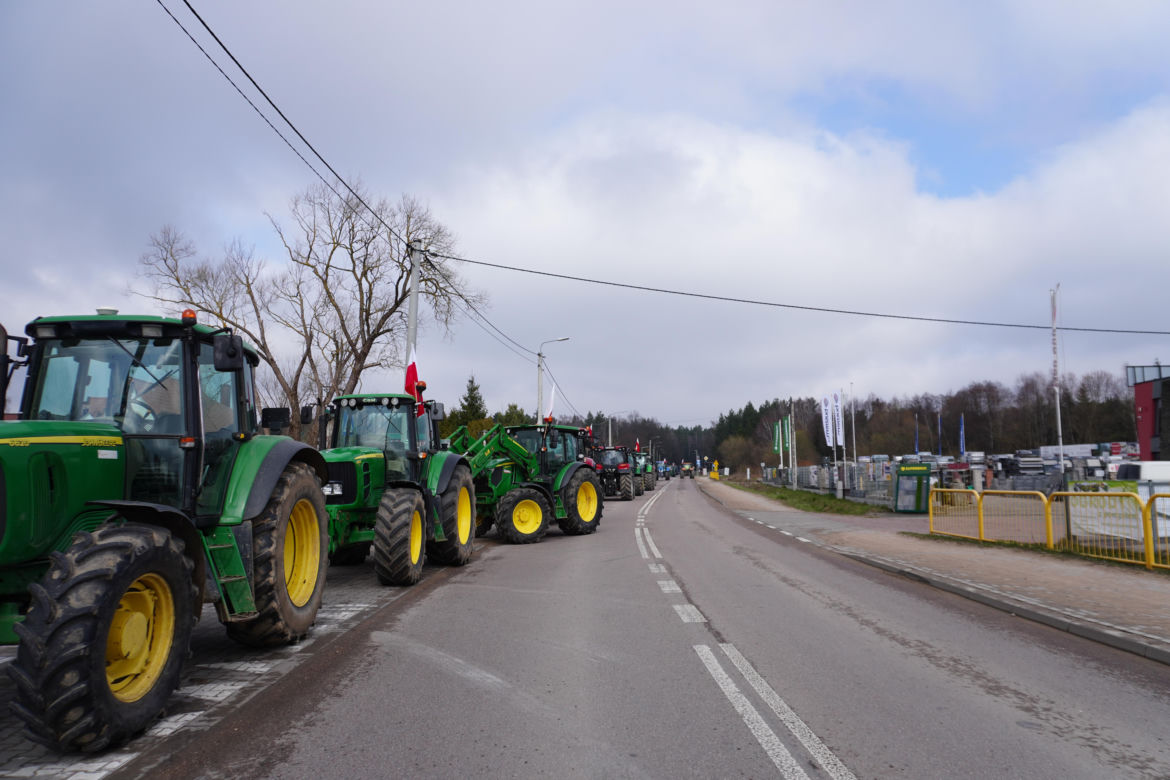 Protest rolników wokół Białegostoku - 20 marca 2024