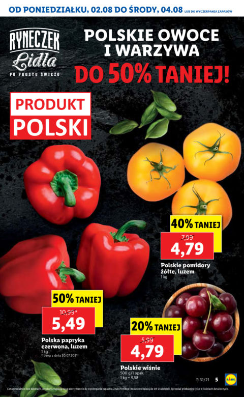 Promocje w Lidlu do środy 4.08