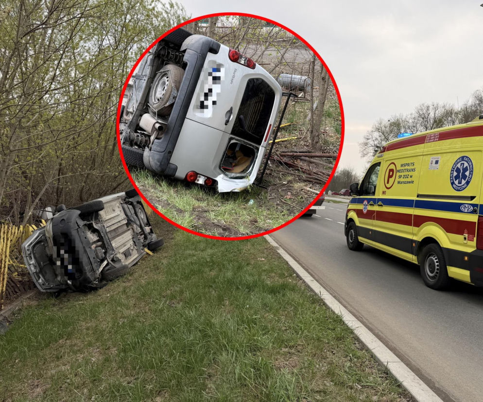 Wypadek pod Warszawą. Kompletnie pijany kierowca porzucił rannego pasażera w rozbitym aucie