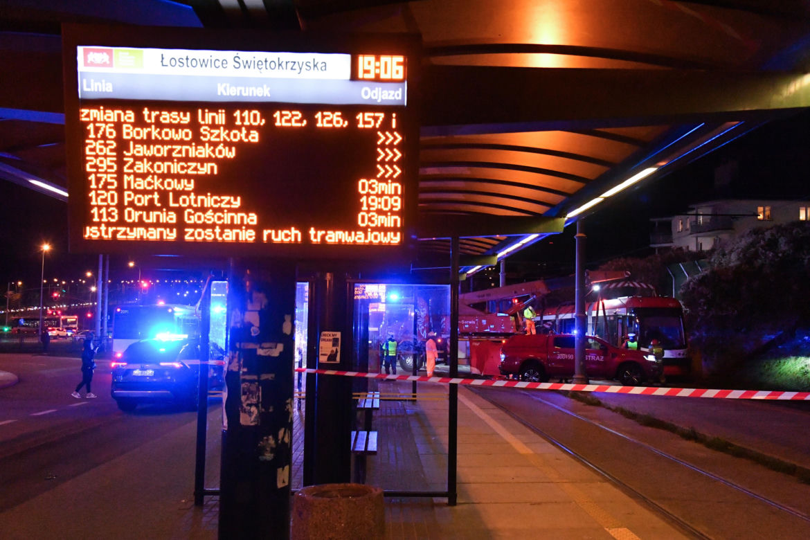 Wypadek na pętli tramwajowej w Gdańsku