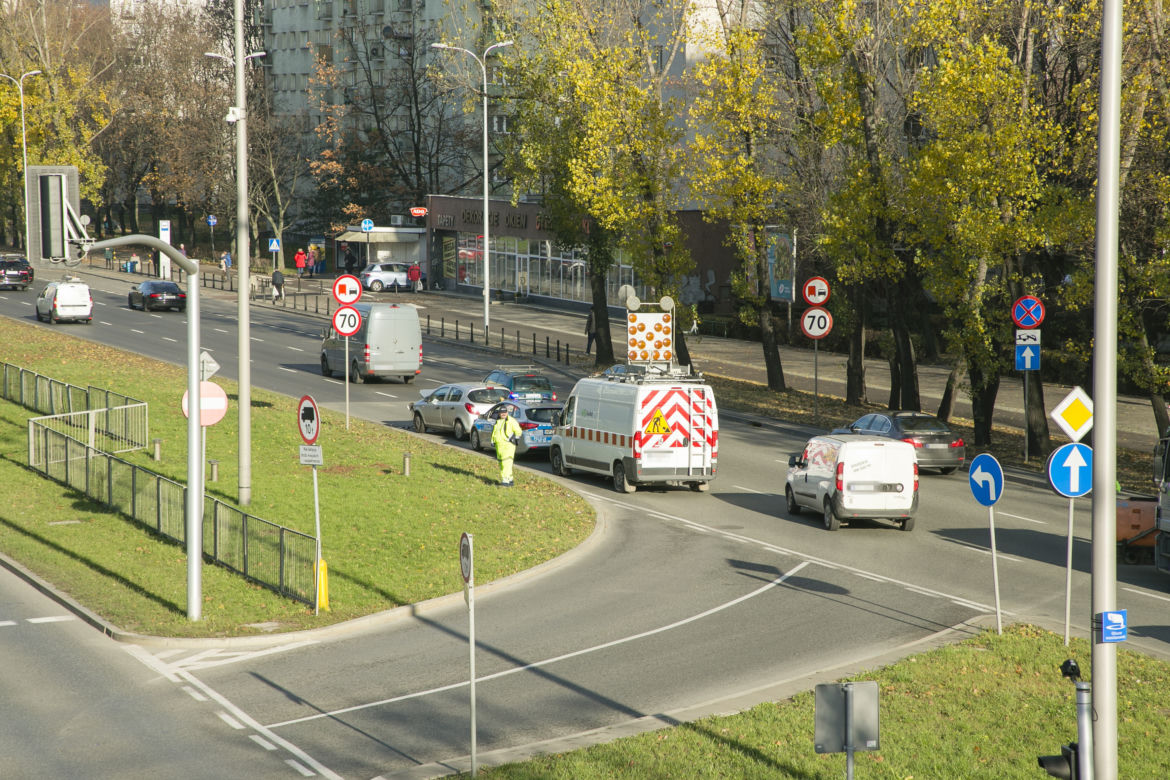 Kolizja na Mokotowie