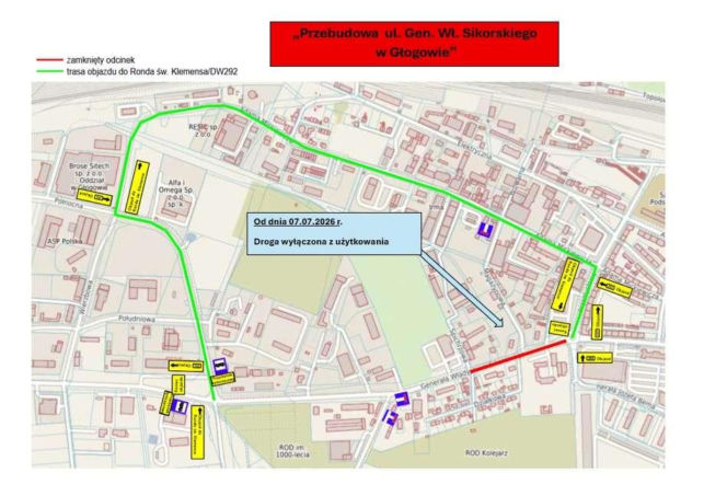 Plan objazdu