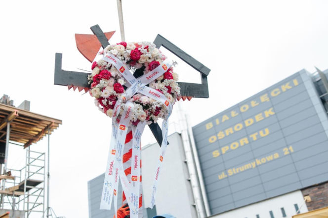 „Wiecha” na budowie Hali Sportowej Białołęckiego Ośrodka Sportu