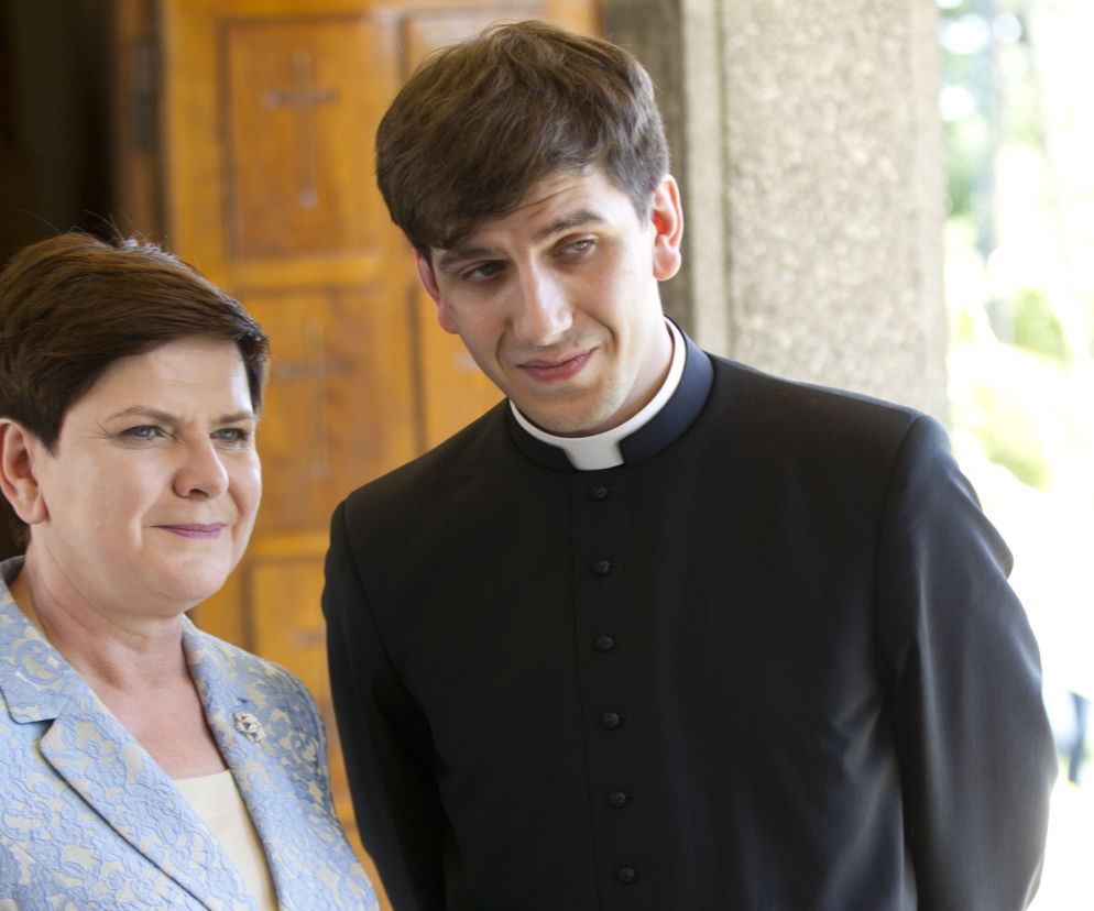 Beata Szydło z synem Tymoteuszem