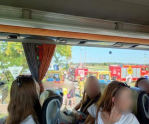 Wypadek na przejeździe kolejowym w Sokolnikach Suchych