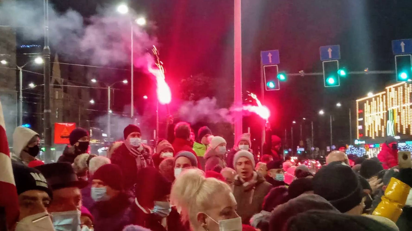 Protest "Wolne media" w Szczecinie