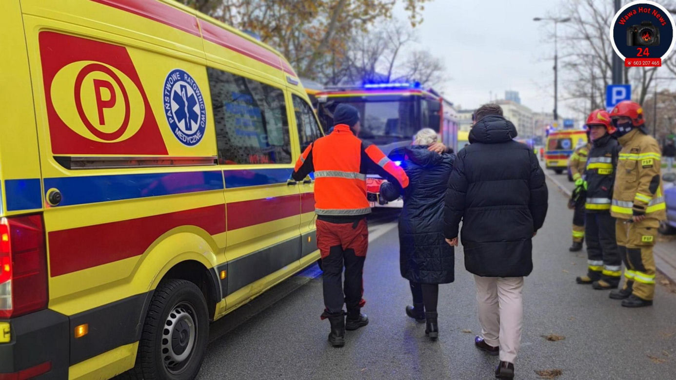 Zderzenie tramwajów i autobusu w Warszawie 18.11.2025