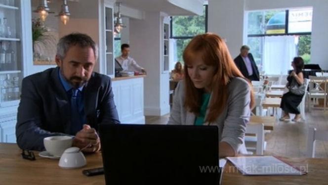 M jak miłość odc. 1020. Adam Werner (Jacek Kopczyński), Agnieszka (Magdalena Walach)