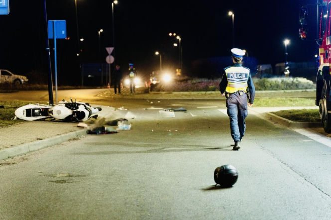 Wypadek motocyklisty w Rudzie Śląskiej