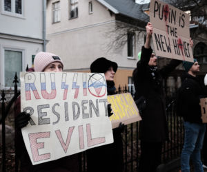 Manifestacja pod konsulatem Rosji w Gdańsku