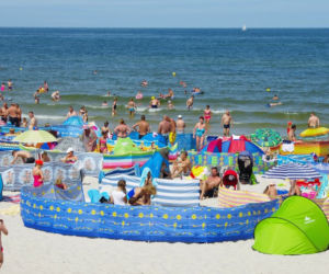 Parawany na plaży