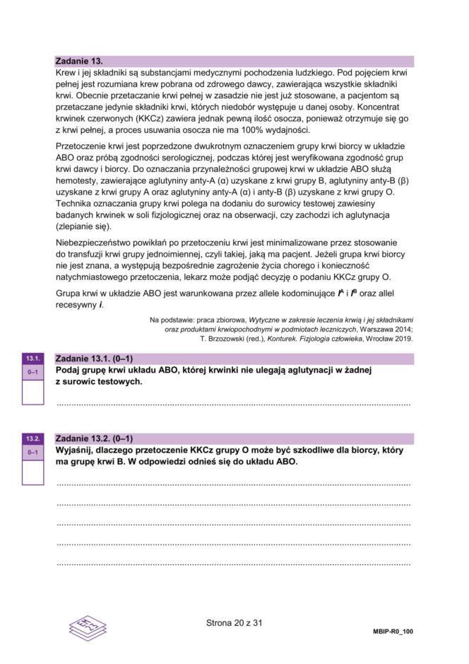 Arkusze matura próbna z biologii 14.01.2026