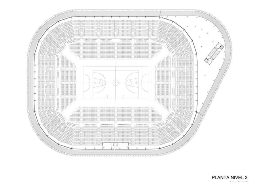 Bilbao Arena, rzut kondygnacji 3. Autorzy: ACTX, Javier Pérez Uribarri, Nicolás Espinosa