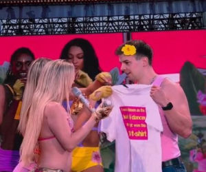 Radny z Konina na scenie z Zara Larsson