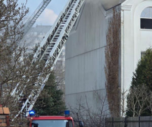 Pożar poddasza w domu jednorodzinnym na Bielanach