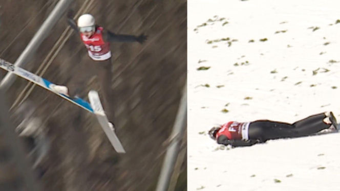 Puchar Świata w Planicy: Przerażający upadek na treningu. Szokujące sceny [WIDEO]