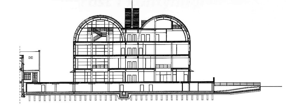 BRE Bank S.A. w Bydgoszczy, przekrój a-a