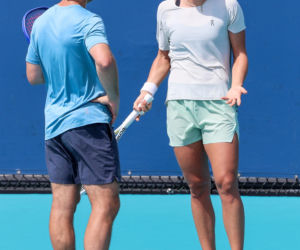 Iga Świątek i Wim Fissette w Miami