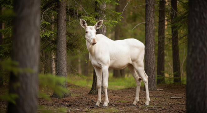 Biały łoś w Polsce. Leucyzm czy albinizm?
