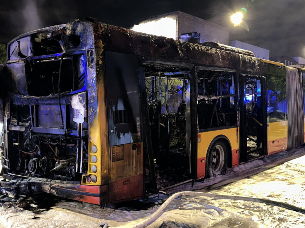 Pożar autobusu