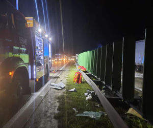 Wypadek na A4 Węzeł Udanin 