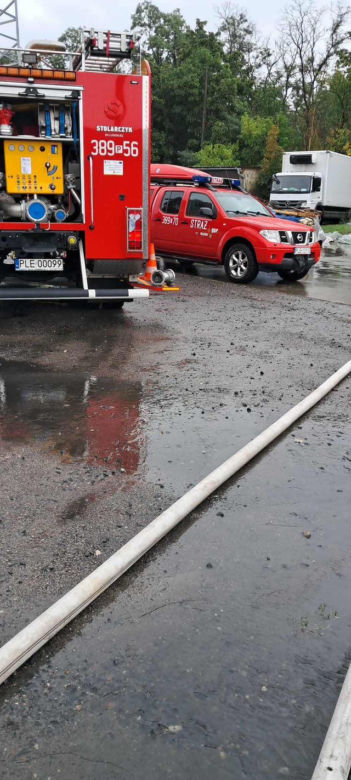 Zalane posesje, zerwany dach, przewrócony tir. Leszno i region po załamaniu pogody