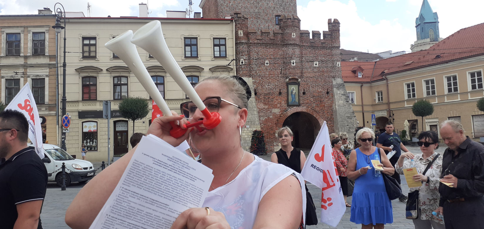 Pracownicy DPS-ów strajkowali w Lublinie [GALERIA]