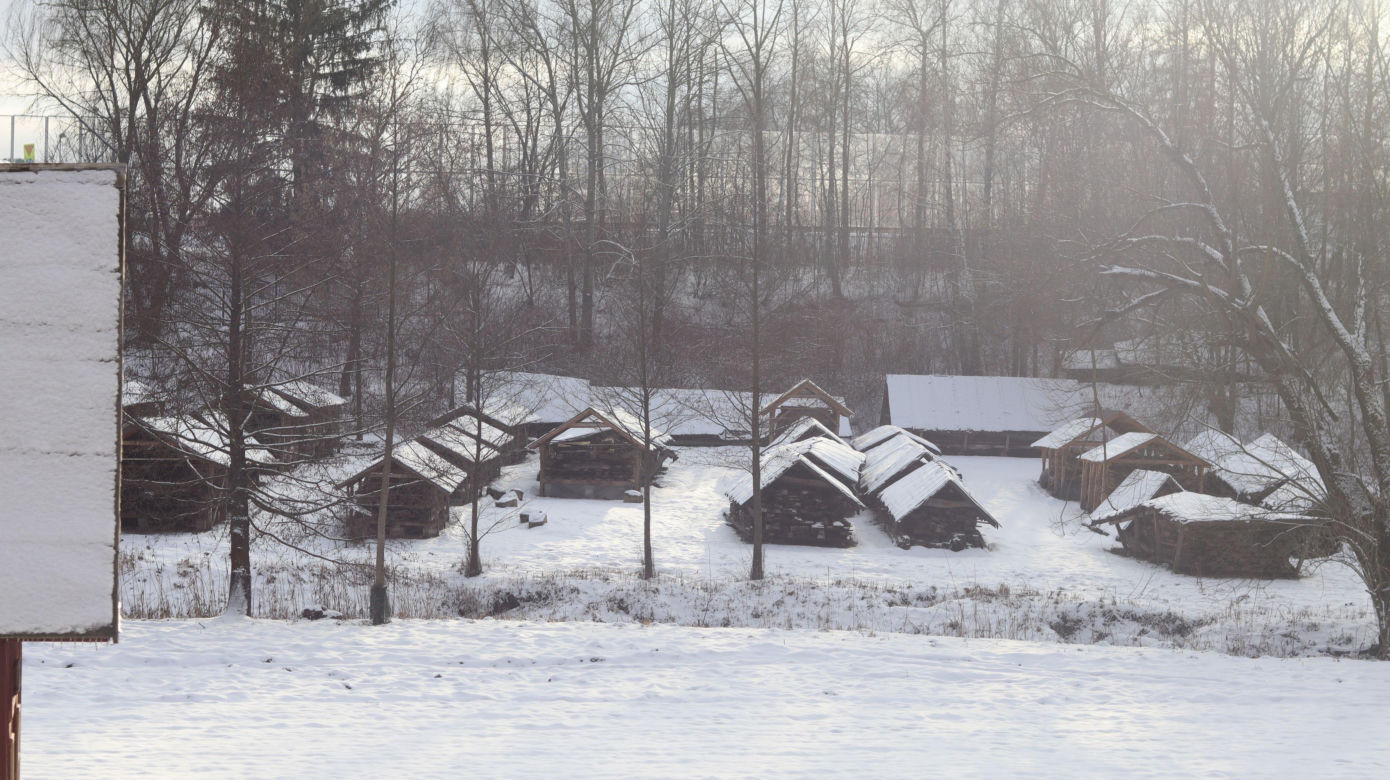 Cicho i wszędzie biało. Tak prezentuje się skansen w Lublinie w zimowej odsłonie! [GALERIA]